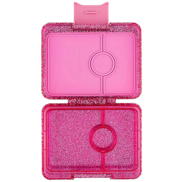 Fiambrera Yumbox Snack 3 secciones - Sparkle Pink Glitter