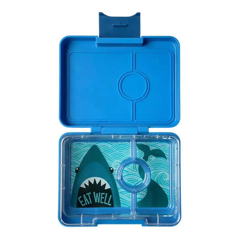 Fiambrera Yumbox Snack 3 secciones - Surf Blue Shark - Azul