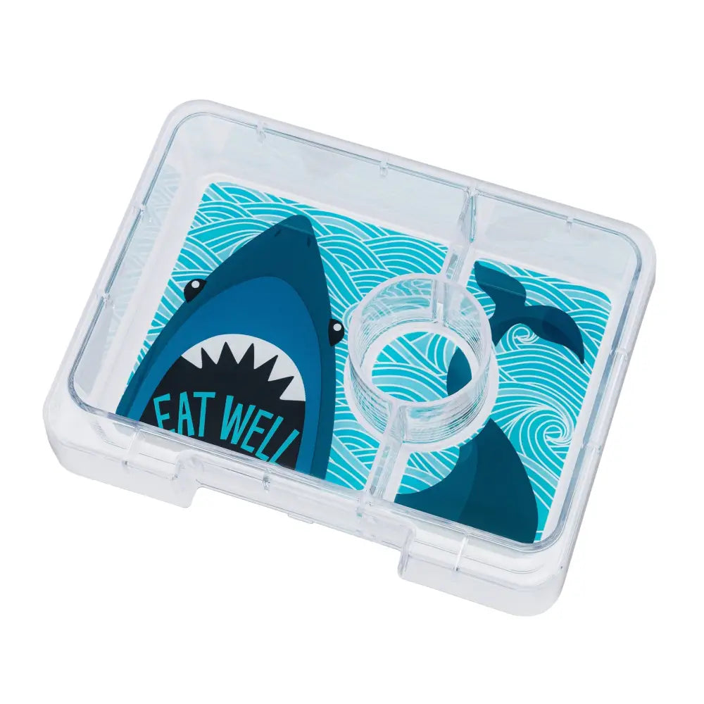 Fiambrera Yumbox Snack 3 secciones - Surf Blue Shark - Azul