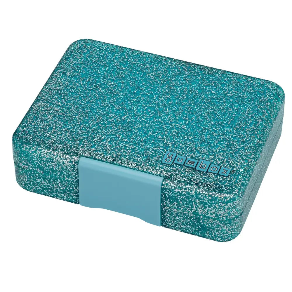 Fiambrera Yumbox Snack 3 secciones - Twinkle Aqua Glitter