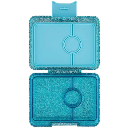 Fiambrera Yumbox Snack 3 secciones - Twinkle Aqua Glitter