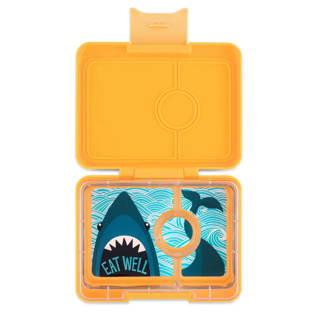 Fiambrera Yumbox Snack 3 secciones - Yoyo Yellow Shark
