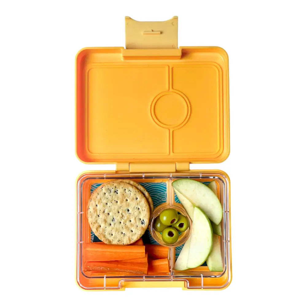 Fiambrera Yumbox Snack 3 secciones - Yoyo Yellow Shark