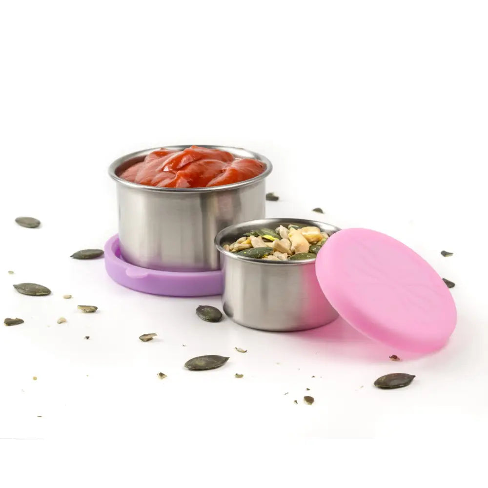 Mini contenedores de acero set de 2 Lekkabox - Lavanda