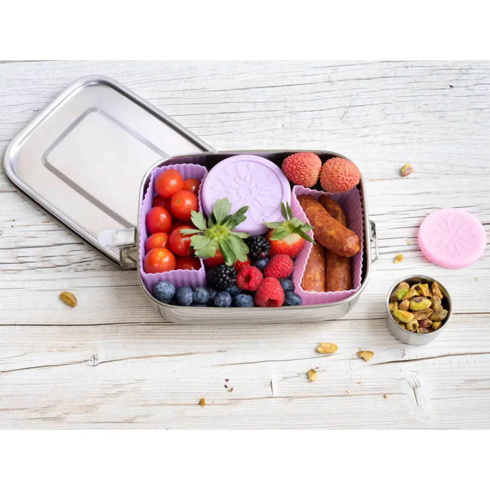 Mini contenedores de acero set de 2 Lekkabox - Lavanda