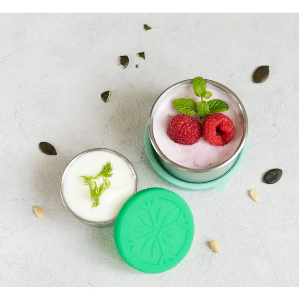 Mini contenedores de acero set de 2 Lekkabox - Menta