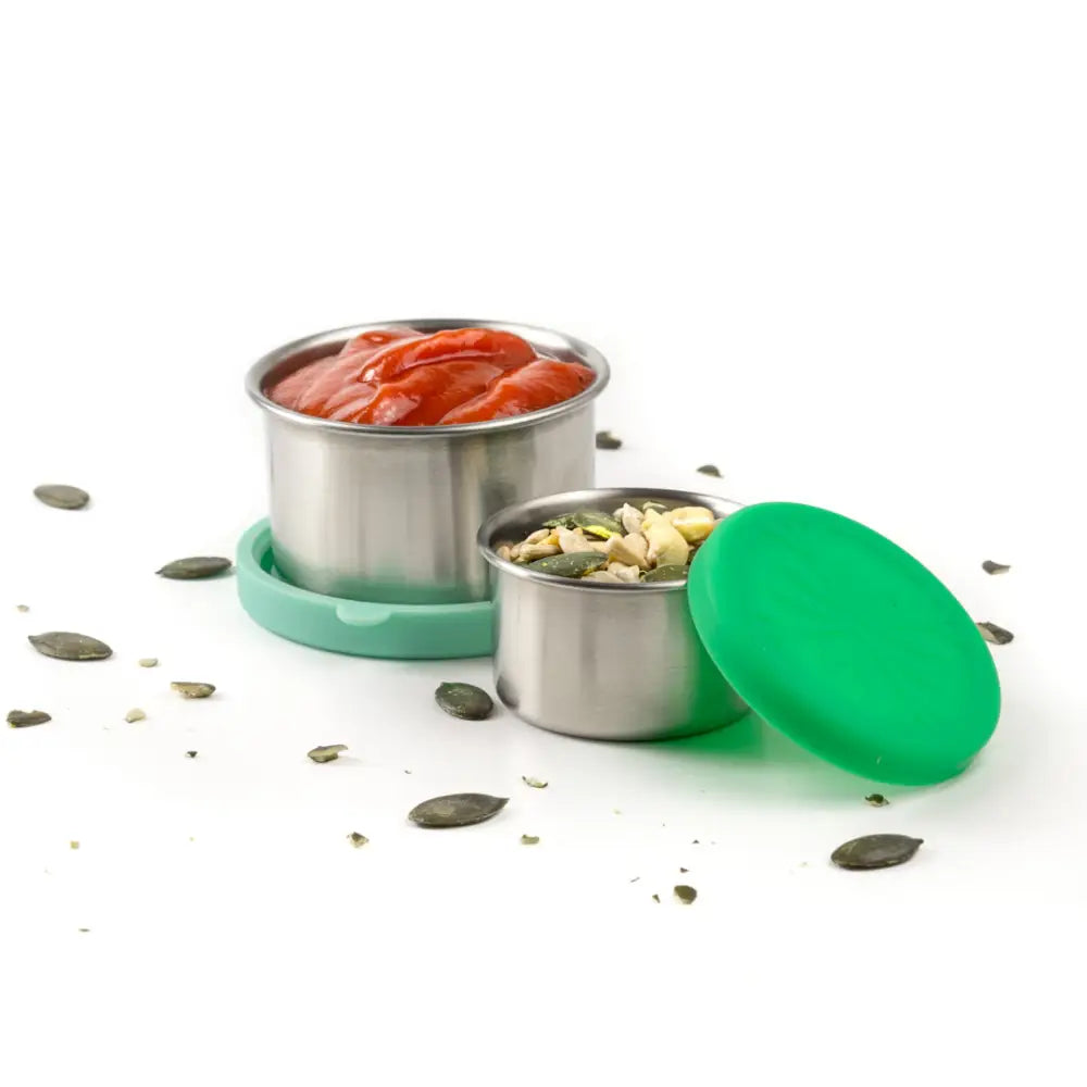 Mini contenedores de acero set de 2 Lekkabox - Menta