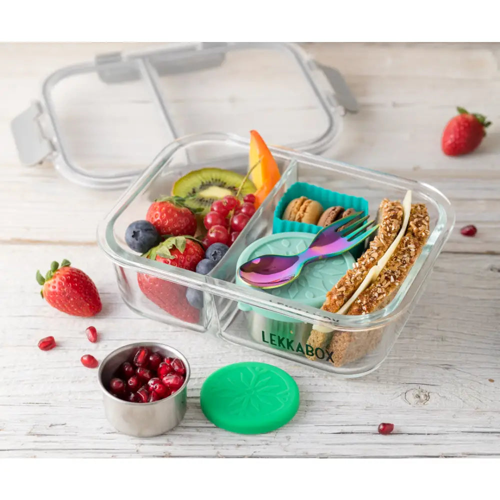Mini contenedores de acero set de 2 Lekkabox - Menta