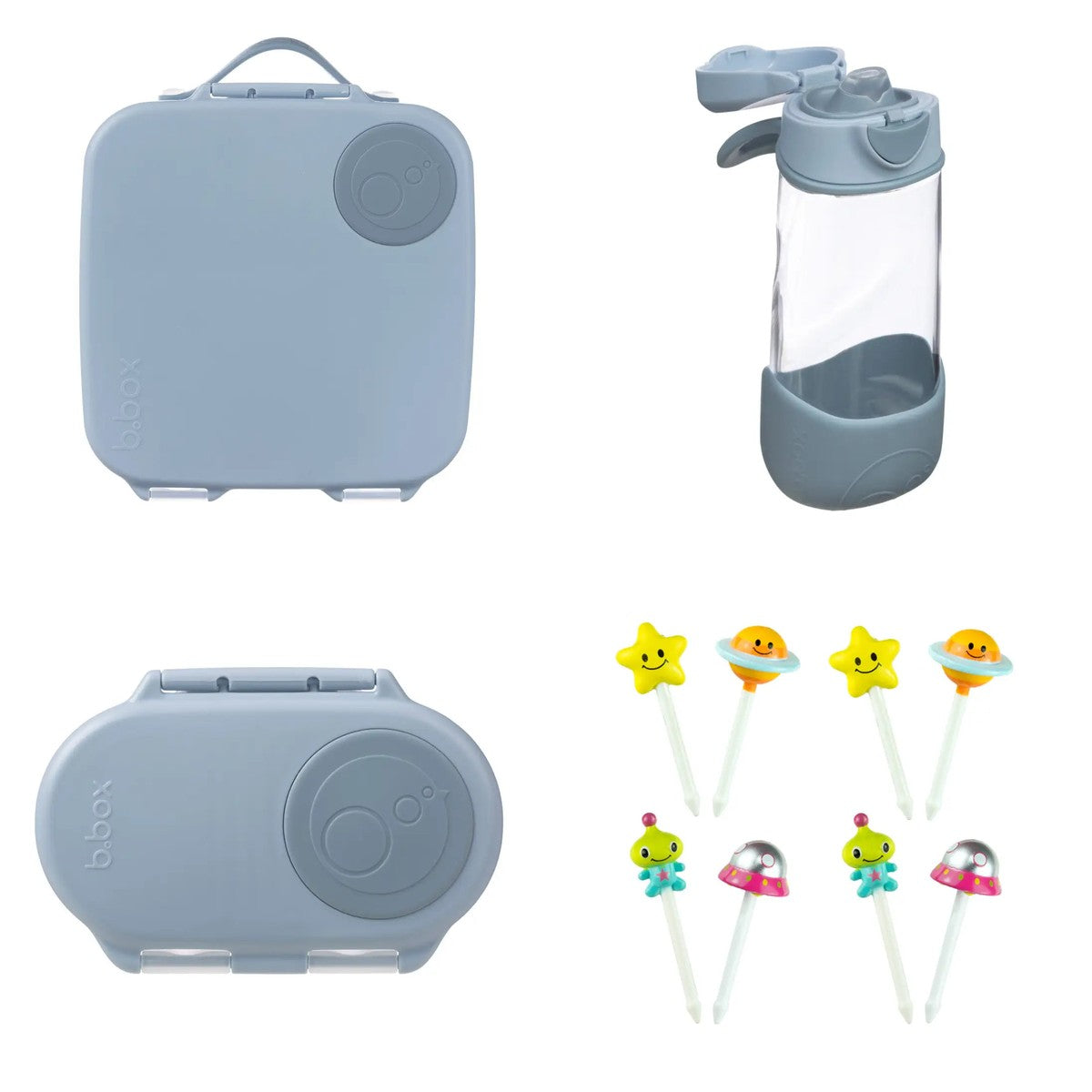 Pack Completo Cole B.Box Azul Chill Out — fiambrera, botella, snack y pinchos Torune