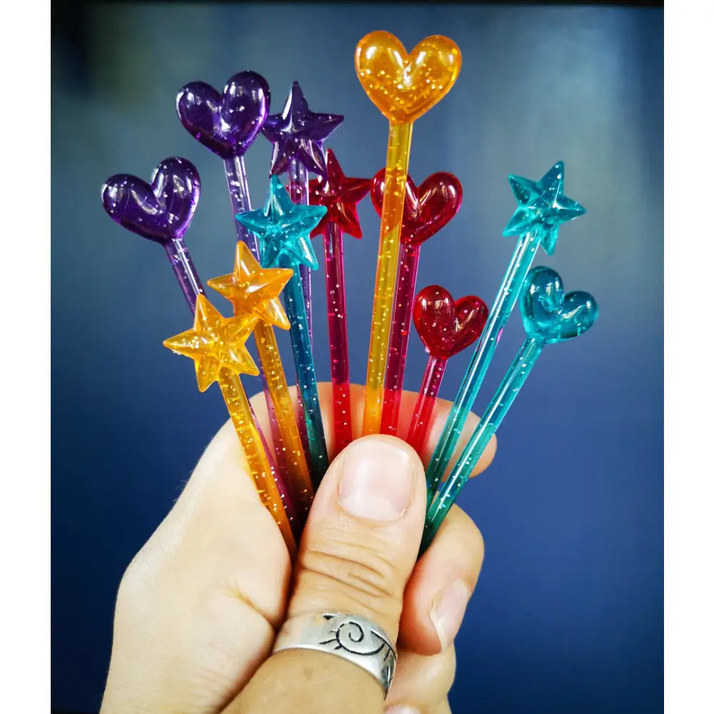 Pinchos para brocheta de frutas - Purpurina x12