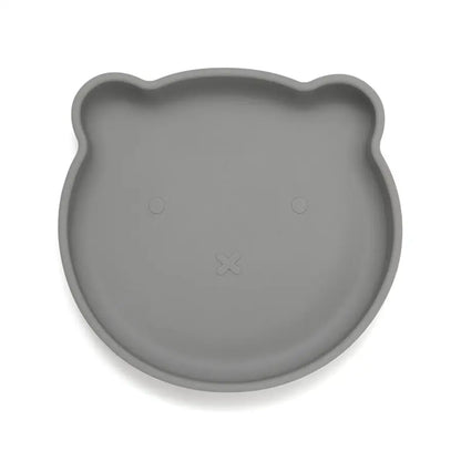 Plato con Ventosa Bear - Pewter Green - Gris - Petit Monkey