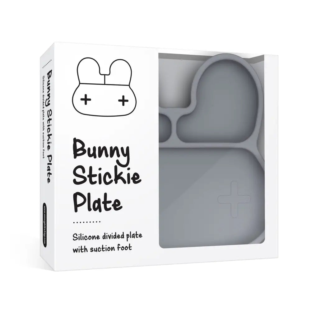 Plato con Ventosa Conejito - Gris - Gris - We Might Be Tiny