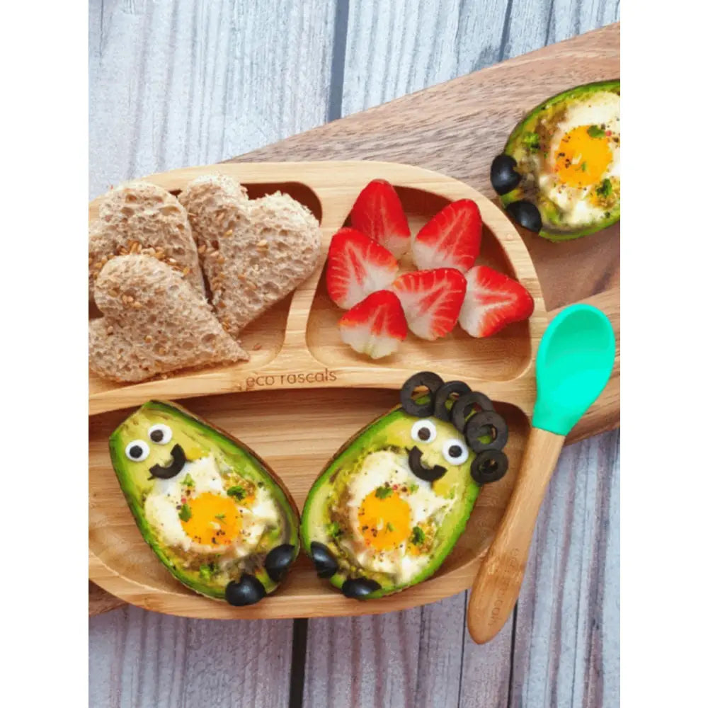 Plato de Bambú con ventosa Eco Rascals - Verde - Verde -