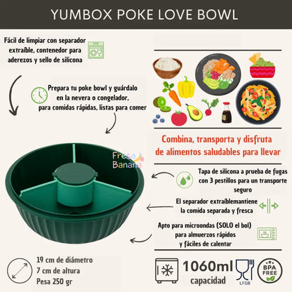 Poke Bowl Yumbox - Kale Green - Verde - Yumbox