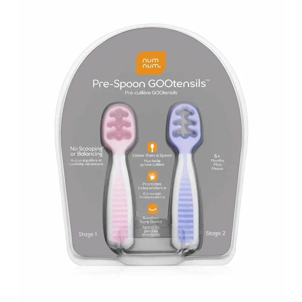 Pre-Cucharas NumNum Set de 2 - Rosa & Lila - Rosa - NumNum