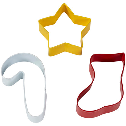 Cortadores para Galletas Wilton - Navidad: Estrella, Calcetín y Bastón