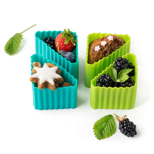 Set de 4 Moldes Triangulares de Silicona Lekkabox - Teal &