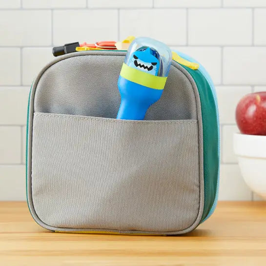 Set de Cubiertos Infantiles con Estuche - Tiburón - Azul -