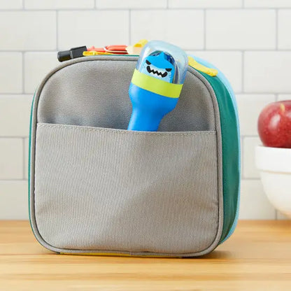 Set de Cubiertos Infantiles con Estuche - Tiburón - Azul -