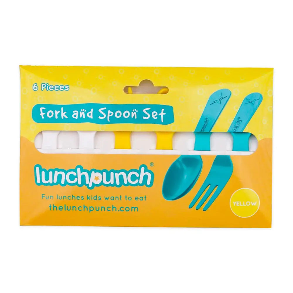Set de Cuchara y Tenedor Lunch Punch - Amarillo - Amarillo -
