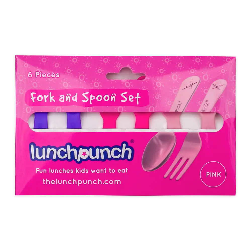 Set de Cuchara y Tenedor Lunch Punch - Rosa - Rosa -