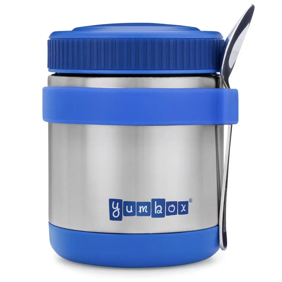 Yumbox Zuppa thermos container Neptune blue with spoon